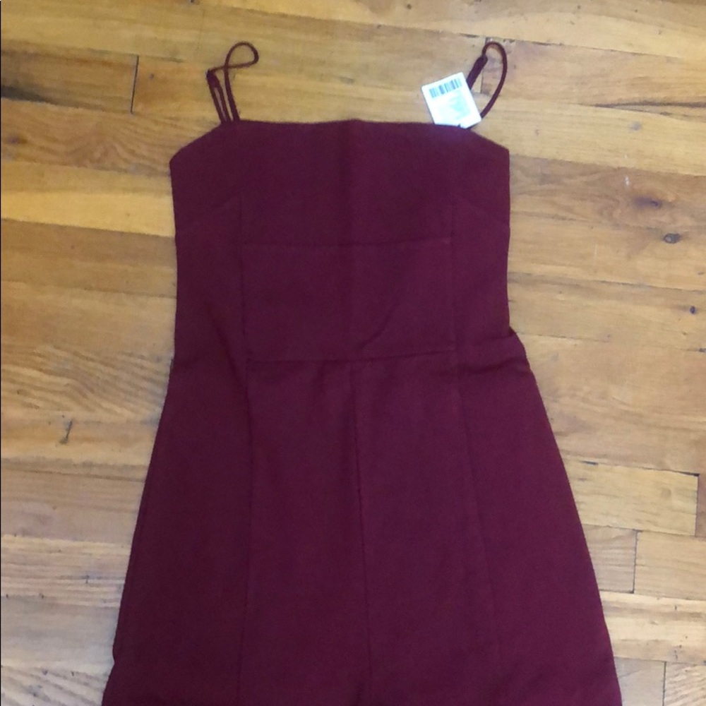 Burgundy Jumpsuit - Picture 2 of 5